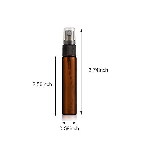 Elfenstall- 20PCS Fine Mist 10ML 1/3oz Protable Refill Amber Brown Glass Atomizer Spray Perfume Bottle Hydrating Empty Bottle For Travel Makeup Party — view 2