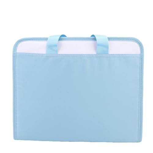 Accordion File Organizer, Canvas Expanding File Folder with Handle, 13