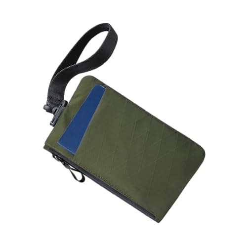 ALPAKA Zip Clutch, Men's Zipper Wallet with Card Slot for Travel, Green