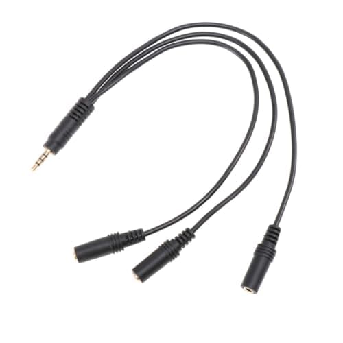 Healeved MM Audio Splitter Cable for Headphones and Mobile Devices