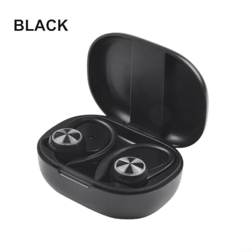 Noise Cancelling Headphones Wireless LED Display Black — view 4