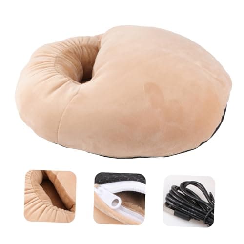 USB Foot Warmer Khaki Eva Heating Shoes for Home Travel — view 3