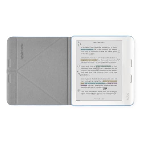 Kobo Libra Colour SleepCover Case, Dusk Blue, Vegan Leather — view 2