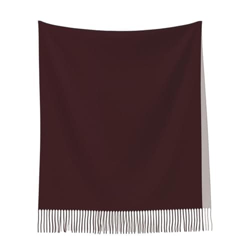 ZSUUGJ Maroon Women’s Classic Tassel Scarf – Soft Winter Pashmina Wrap, Oversized Blanket Shawl For Layering, Stylish Autumn & Holiday Accessory — view 6