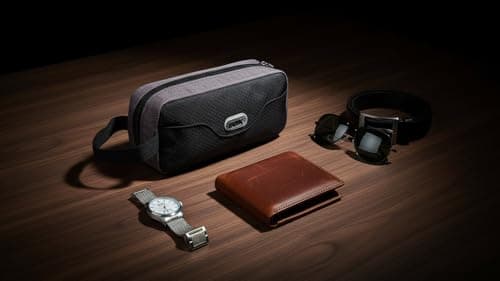 GOX Premium Toiletry Bag, Dopp Kit Case for Travel, Multifunction Cosmetics Organizer Pouch (Black/Grey) — view 3