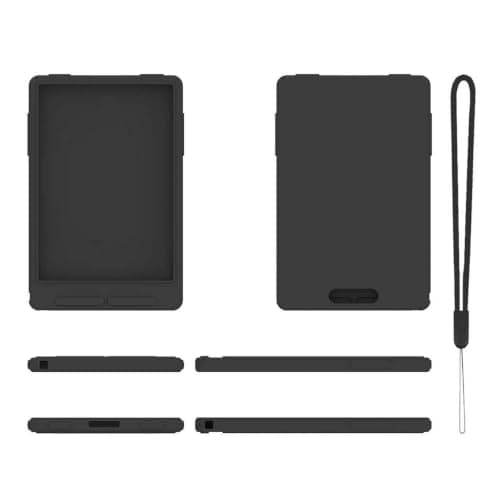Silicone Protective Case Compatible with XTEINK X3, Soft TPU Protective Cover for 3.7" E-Reader, Shockproof Anti-Scratch, Clear Shell for Pocket eReader Accessory (Black)