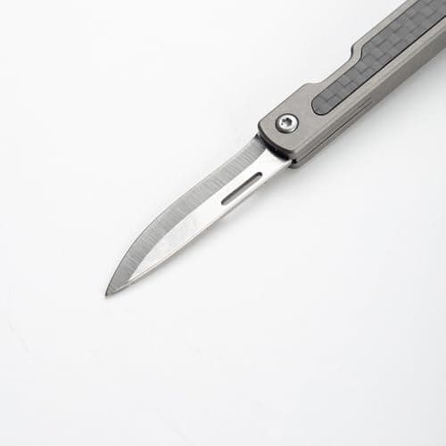 NHDT MN01 Small Titanium Portable Pocket Knife,Package Opener,Box Cutter, EDC 2 Inchs hang on a keychain, ultralight Only11g(0.39oz) — view 3