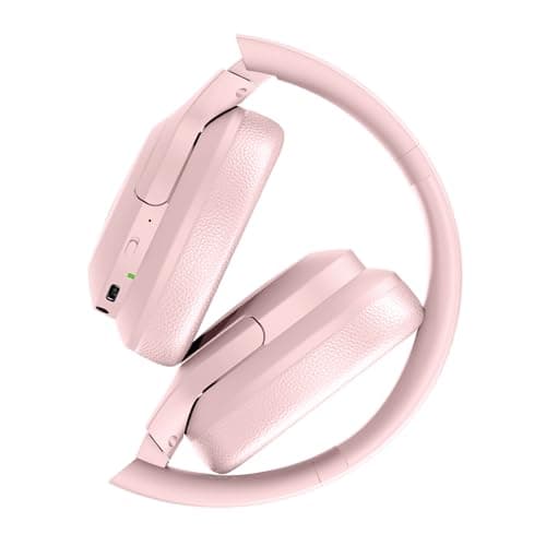 groov e Rhythm Wireless Headphones - Active Noise Cancelling Headphones with 32Hrs of Audio Playback - Bluetooth & 3.5mm Audio Jack - Pink — view 2