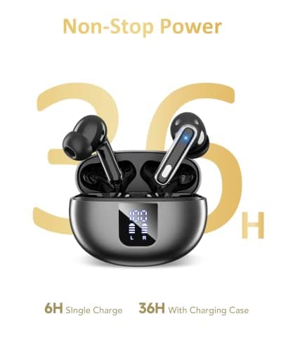 EUQQ Wireless Earbuds, Bluetooth 6.1 Hi-Fi Bass Stereo, 6 ENC Mics — view 5
