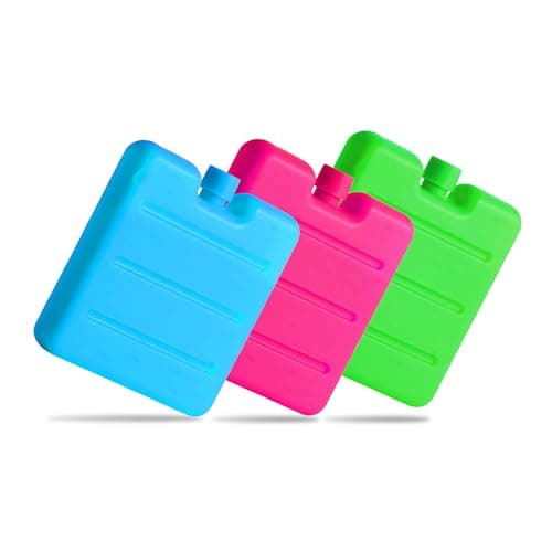 G4GADGET 12 Pack 8cm Freezer Blocks – Reusable Ice Packs for Lunch Boxes, Cooler Bags, Camping, Picnic, Travel & Outdoor Activities – Long-Lasting, Compact & Portable Cooling Solution
