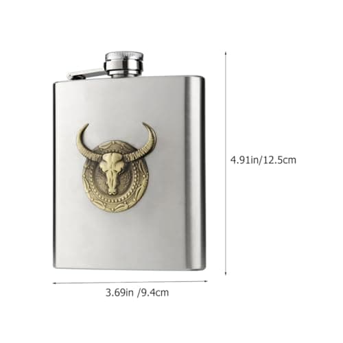 HOOWIFFY Portable Stainless Steel Liquor Flask Lightweight Pocket Hip Flask for Outdoor Camping Travel Corrosion Resistant Wine Holder Easy to Carry Small Suitable for Backpack — view 2