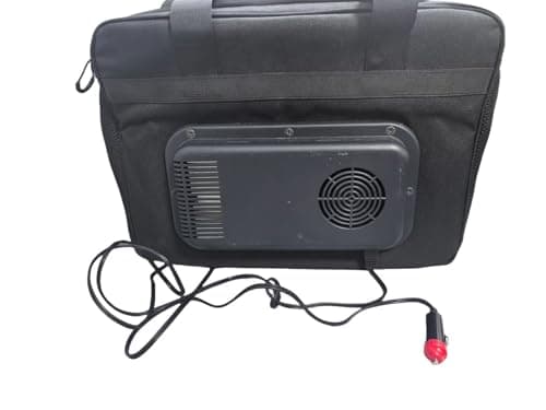 AooDen Electric Car Cooler Bag, Plug in 12V Car Cooler Bag, 25 Liter with Adjustable Shoulder Strap, Cord Storage, Road Trip Black — view 4