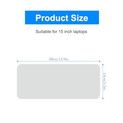 Hopzab Universal Silicone Laptop Keyboard Protector Skin, Ultra-Thin Transparent Waterproof Dustproof Cover for Notebooks with Numeric Keypad, Enhanced Typing Experience — view 2