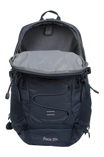 Mountain Warehouse Pace 20L Rucksack - Hydration Compatible Backpack, Airflow Back System Rucksack, Packaway Rain Cover - Bag for Travelling, Hiking, Camping Navy — view 4