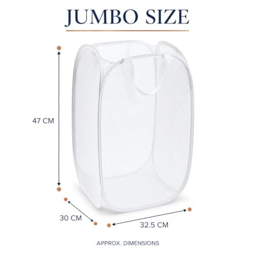 MAR Jumbo Pop-Up Laundry Hamper 47cm Collapsible Foldable Washing Basket — view 5