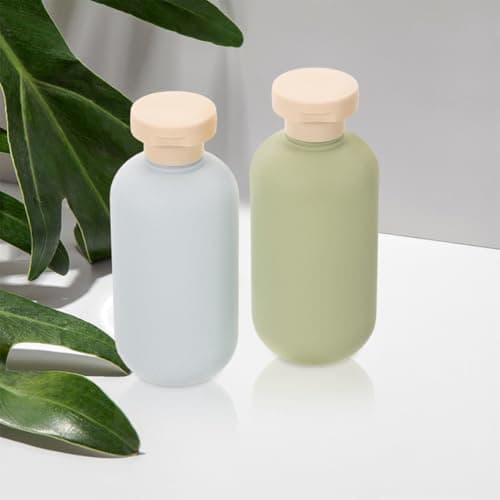 UPKOCH 2pcs Ml PE Flip Cap Refillable Shampoo Bottle Dispenser for Travel — view 4