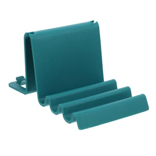 Convenient Wave Three-slots Tablet and Mobile Phone Holder with Anti-slip Feature and Wire Management, Portable Abs Desktop Stand for Home Or Office Use
