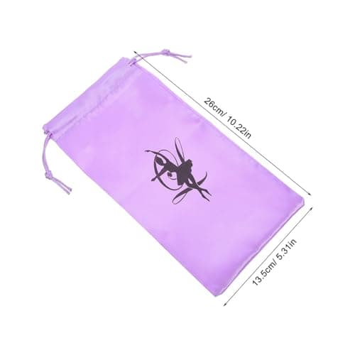 Purple Satin Drawstring Dance Shoe Storage Bag for Girls — view 2