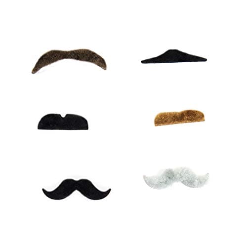 Gift Republic Emergency Moustaches, Black/Brown/Grey, One Size — view 3