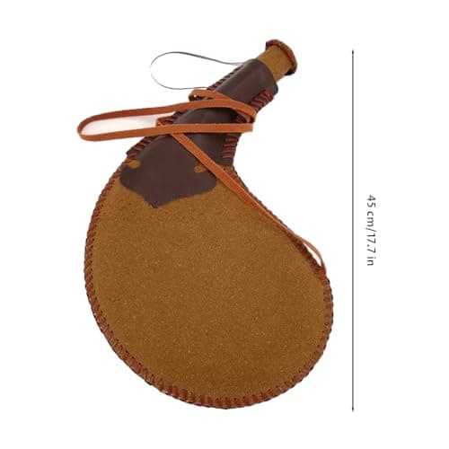 Medieval Water Bottle Water Drop Shaped Faux Leather Canteen, 18 Inch — view 6