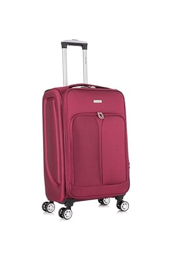 24" Medium Suitcase Super Lightweight Luggage 20% Expandable 4 Wheels Spinner 3-Digit Combination Lock Soft Shell Luggage for 15 to 20kg