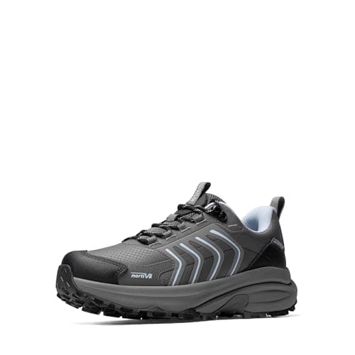 NORTIV 8 Women's Waterproof Hiking Shoes,Size 5.5,Dark Grey
