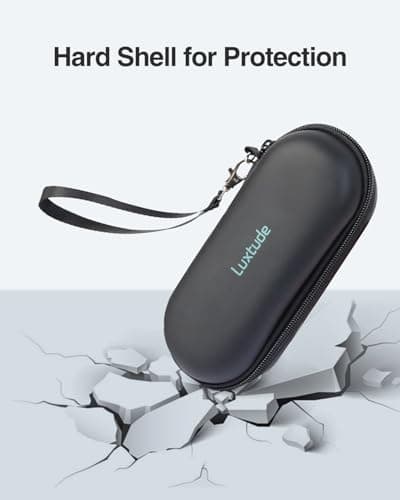 Luxtude Double Glasses Case Hard Shell, Double Eyeglass Case Dual Sunglasses Cases, Travel Sunglasses Organizer for Women Men (Black, S) — view 5