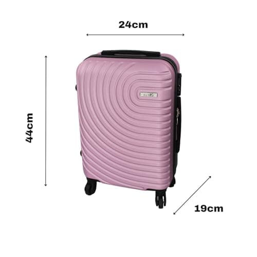 Daniel James Cabin Suitcase - 18” or 20” Lightweight Carry On Hand Luggage with 4 Spinner Wheels - Airline Approved Hard Shell ABS Trolley Case Bag with Combination Lock (Light Pink, 18-INCH) — view 6