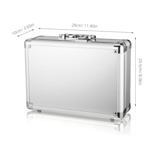 Cabilock Aluminum Briefcase Hard Storage Case with Password Lock Portable Metal Case for Medicine Tool Storage Box for Travel Camping and Outdoor Use 11.42 X 8.07 X 3.94 in — view 3