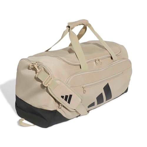 adidas Unisex Training Defender Duffle Bag Medium Duffel_Bag, Khaki Three/Black, One Size — view 3