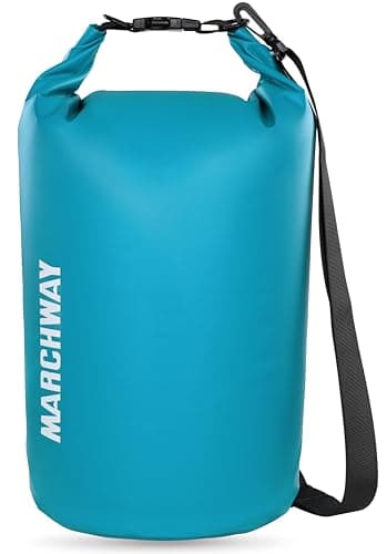 MARCHWAY Floating Waterproof Dry Bag Backpack 5L/10L/20L/30L/40L, Roll Top Sack Keeps Gear Dry for Kayaking, Rafting, Boating, Swimming, Camping, Hiking, Beach, Fishing (Teal, 20L)