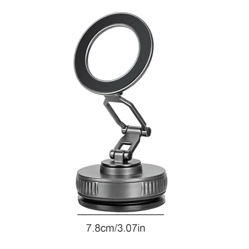 Quentis Mobile Phone Holder Car with Foldable Arm – No Residue Adhesive Car Phone Mount for Dashboard Leather, Strong Gel Universal Phones Holder for Navigation Black — view 3