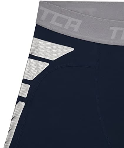 TCA Men's CarbonForce Pro Compression Base Layer Shorts Thermal Under Gear - Navy Eclipse, XXL — view 4