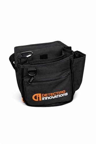 Detecting Innovations Ultimate Waist Pouch for Metal Detecting, Finds Bag with Pinpointer Holster, Durable Metal Detector Accessories (BLACK) — view 3