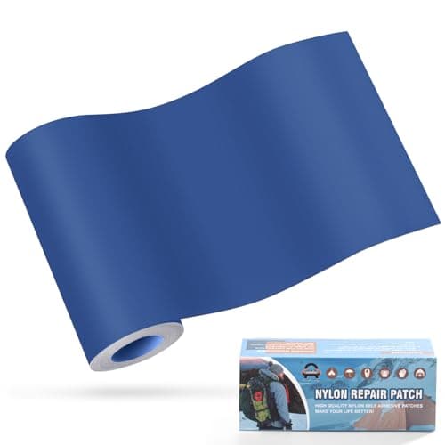 OAZ 10x160 cm Nylon Repair Patches Nylon Fabric Patch Self-Adhesive Tent Repair Patch Kit Waterproof Lightweight Nylon Repair Tape for Clothing Down Jacket Sleeping Bag Royal Blue