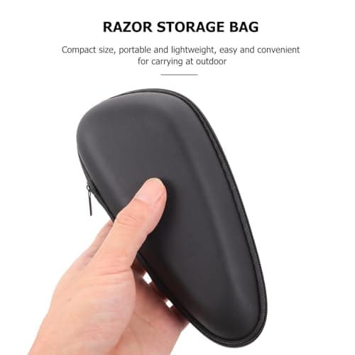 Alipis Portable Waterproof Razor Case Bag with Zipper, Eva Hard Travel Shaving Kit Storage Pouch for Men, Shockproof Protective Cover Suitable for Outdoor and Travel Use — view 4
