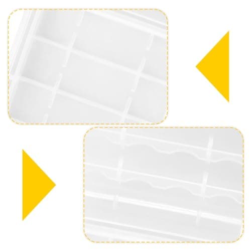 AA/AAA Battery Storage Box - 3 Pcs Clear Portable Plastic Battery Cases 62 * 60 * 18CM Batteries Storage Boxes for AA AAA Batteries and Rechargeable Batteries — view 2