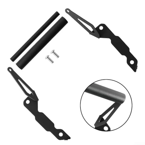GPS Mount Horizontal Bar for Honda XL750 Transalp 2023+, Shock-Absorbing Aluminium Extension Bracket for Phone & Sat Nav, Black — view 3
