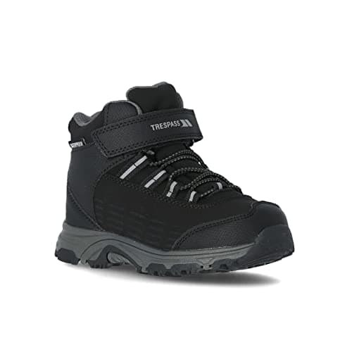 Trespass Kids Walking Shoes Harrelson Low Cut - Lightweight, Waterproof and Breathable Membrane, Gussetted Tongue, Protective and Durable Toe Guard, Ankle Supportive Cushioned, Collar and Tongue,