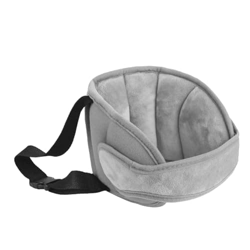 Kids Car Seat Travel Head Support Adjustable Head Strap Toddler Headrest Support Band Car Safety Sleeping Head Rest Pillow Child Car Seat Straps Cover Soft Neck Relief Pillow for Travel Journey Plane — view 4