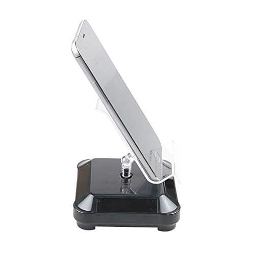 tooloflife Solar Powered Rotating stand Round-Silver Solar/AAA Battery Powered Showcase 2 Shapes 360 Degrees Turntable Rotating Watch Phone Jewelry Organizer Display Stand Mount Holder — view 4