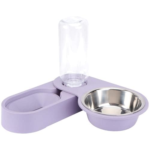 Rotatable Automatic PET Feeding Bowl and Purple with Split Design