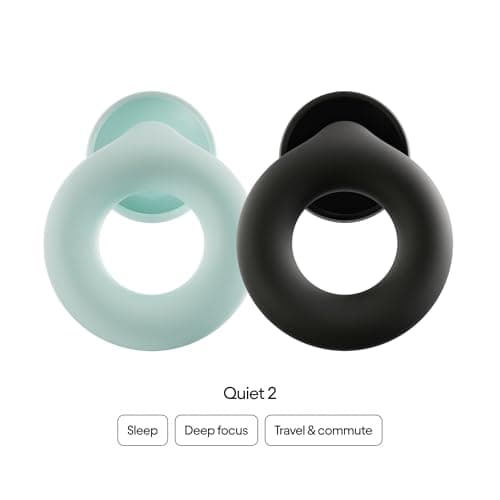 Loop Earplugs Quiet Bundle (2-Pack) | Flexible Reusable Ear Plugs for Sleep, Focus, Travel & Noise Sensitivity | Comfy Adjustable Fit | 24 dB Noise Reduction — view 2