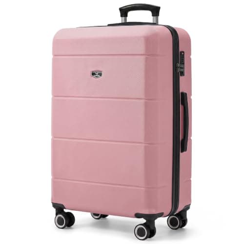 LUGG 28 Inch Jetset Suitcase Hard Shell Case 4 Wheel Travel bag Lightweight ABS Material with TSA Lock Approved for Travel with easyJet, British Airways, RyanAir, Virgin Atlantic, Emirates(75x49x29cm)
