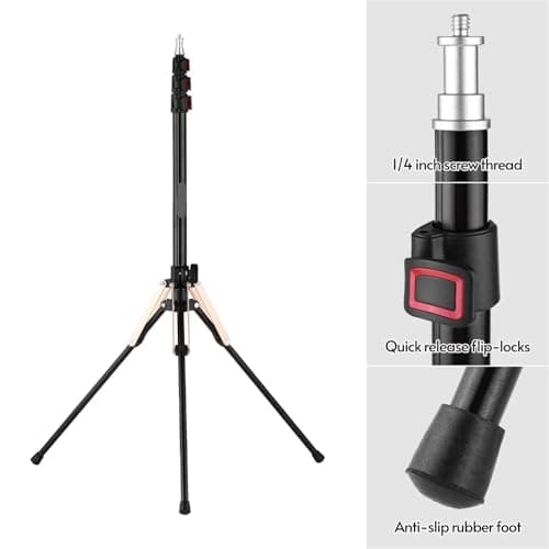 Lightweight 190cm Portable Aluminum Tripod for Cameras - 3-Section Design with Flip Lock & Inverted Folding, Ideal for Travel & Photography Enthusiasts — view 2