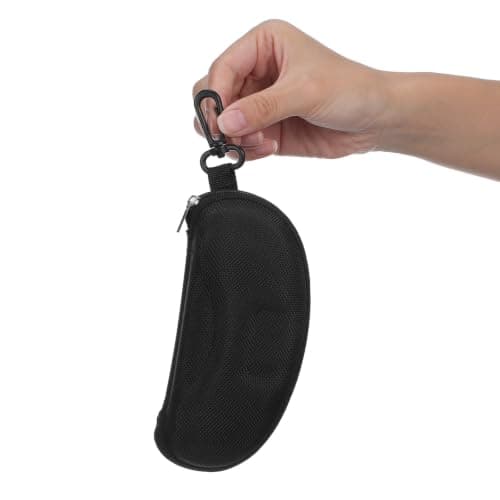 TOVINANNA 2pcs Shockproof Oxford Fabric Ski Glasses Case with Zipper Closure and Internal Padding Hard Shell Protection for Oversized Sunglasses Portable Winter Sports Accessory — view 4