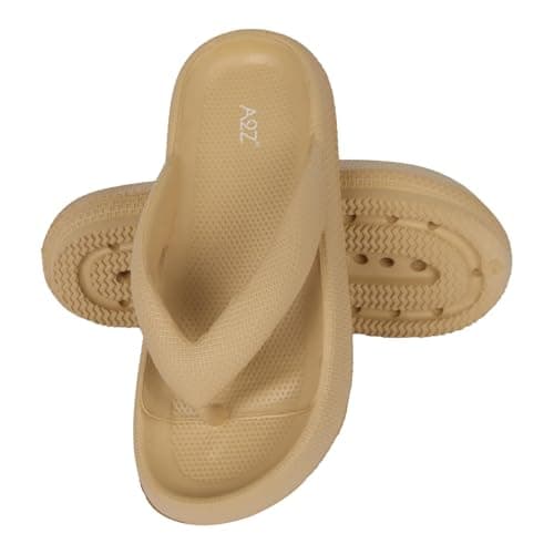 A2Z Women EVA Flip Flops Lightweight - Slider LDS 1304 Cream 5/6 UK — view 5