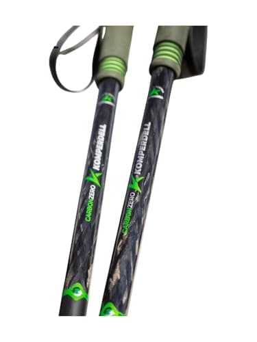 KOMPERDELL Carbon Pro Zero Trekking Pole Pack Size 67cm Length 150-140cm Adjustable Green Size 105-140cm Length-Adjustable Charcoal Trekking Pole — view 3