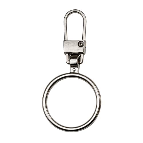 ROKEL Zipper Pull Replacement – 1 Pack Metal Silver Detachable Zip Puller Tab Repair & Pull Cord Extender for Jackets, Pants, Backpacks, Luggage, Suitcase & Bags (Metal Silver Ring, 1 Pack)