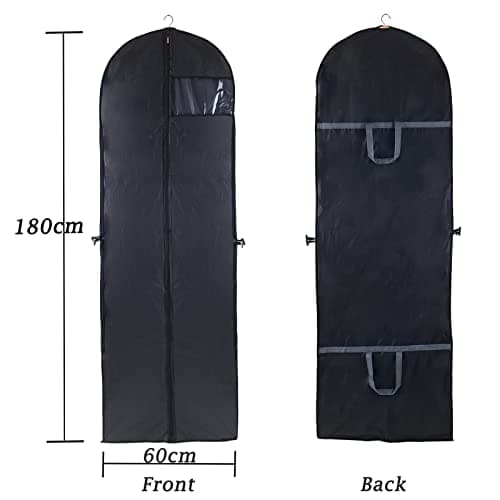 Niviy Dress Bag Covers Long 60 x 180 cm, Garment Cover with Handle & Pocket — view 2